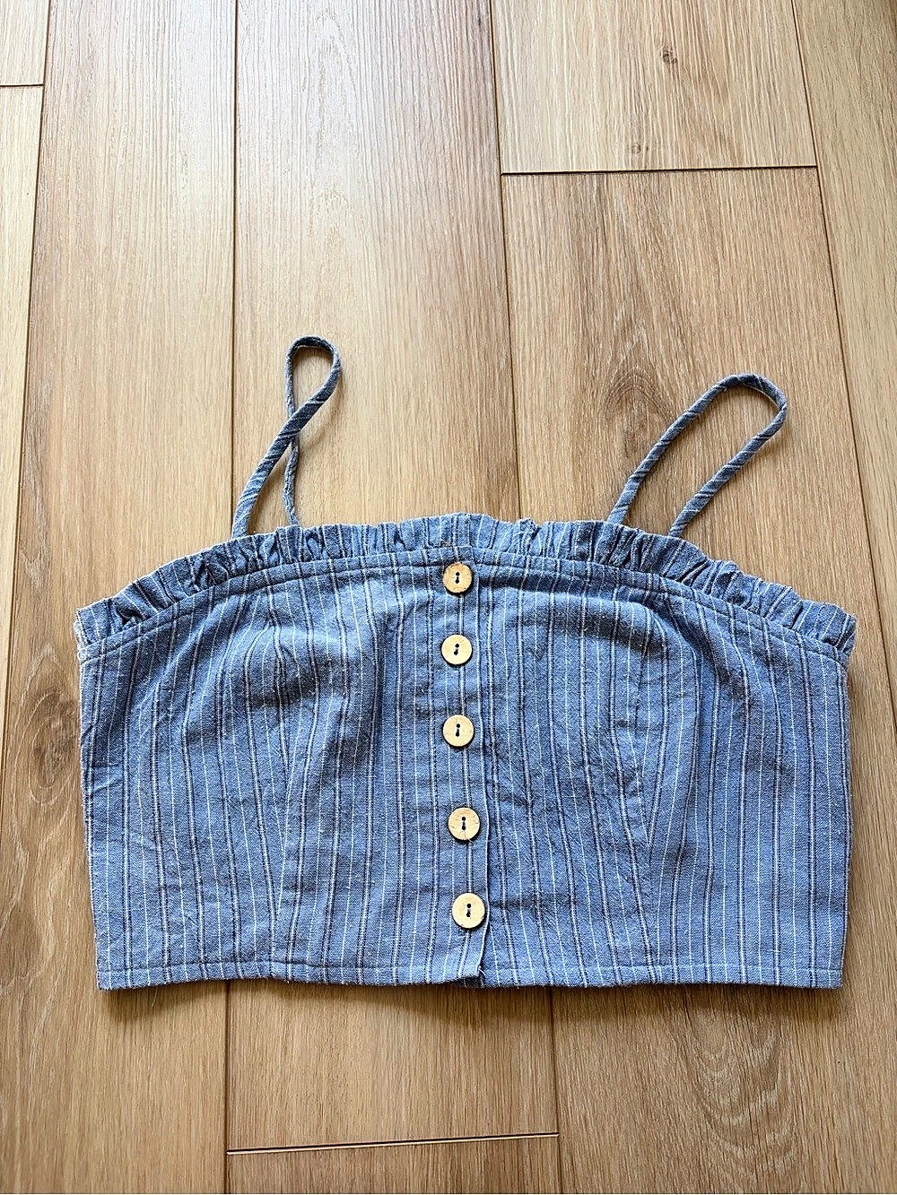 Illa Illa Striped Crop Top in Blue